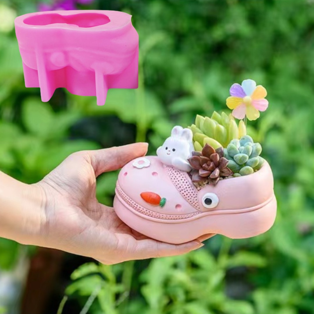 Succulent Set - Pantofole animali 3D pianta succulenta vaso