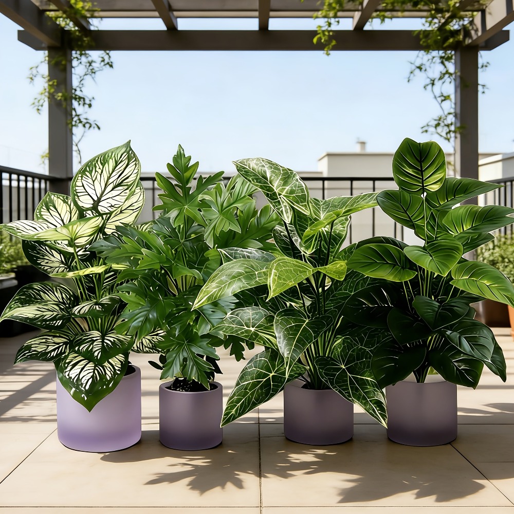 Snake Plant - Set di 4 Piante Artificiali con