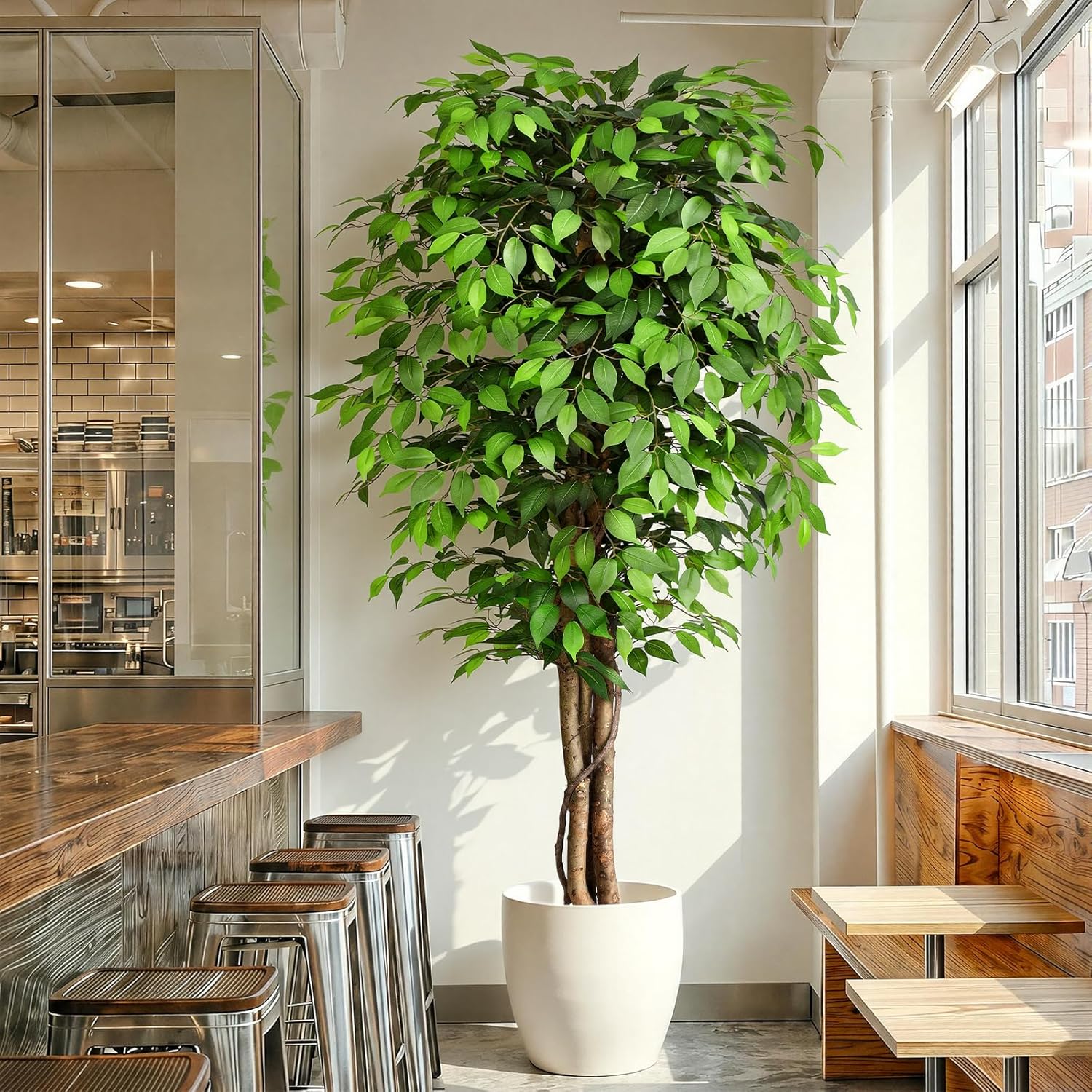 Fiddle Leaf Fig - Albero di Ficus Artificiale Realistico con