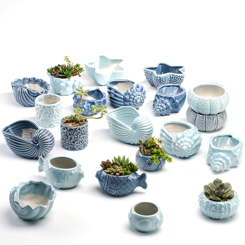Snake Plant Ceramic - Vaso per Piante Grasse in Stile