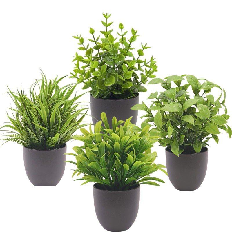 Succulent Set - Bonsai Artificiale Verde per Decorazione d'Interni