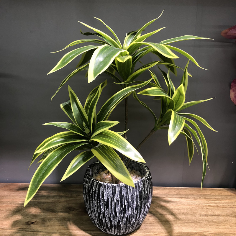 Snake Plant - 35CM 3 forchette artificiali Desktop piante