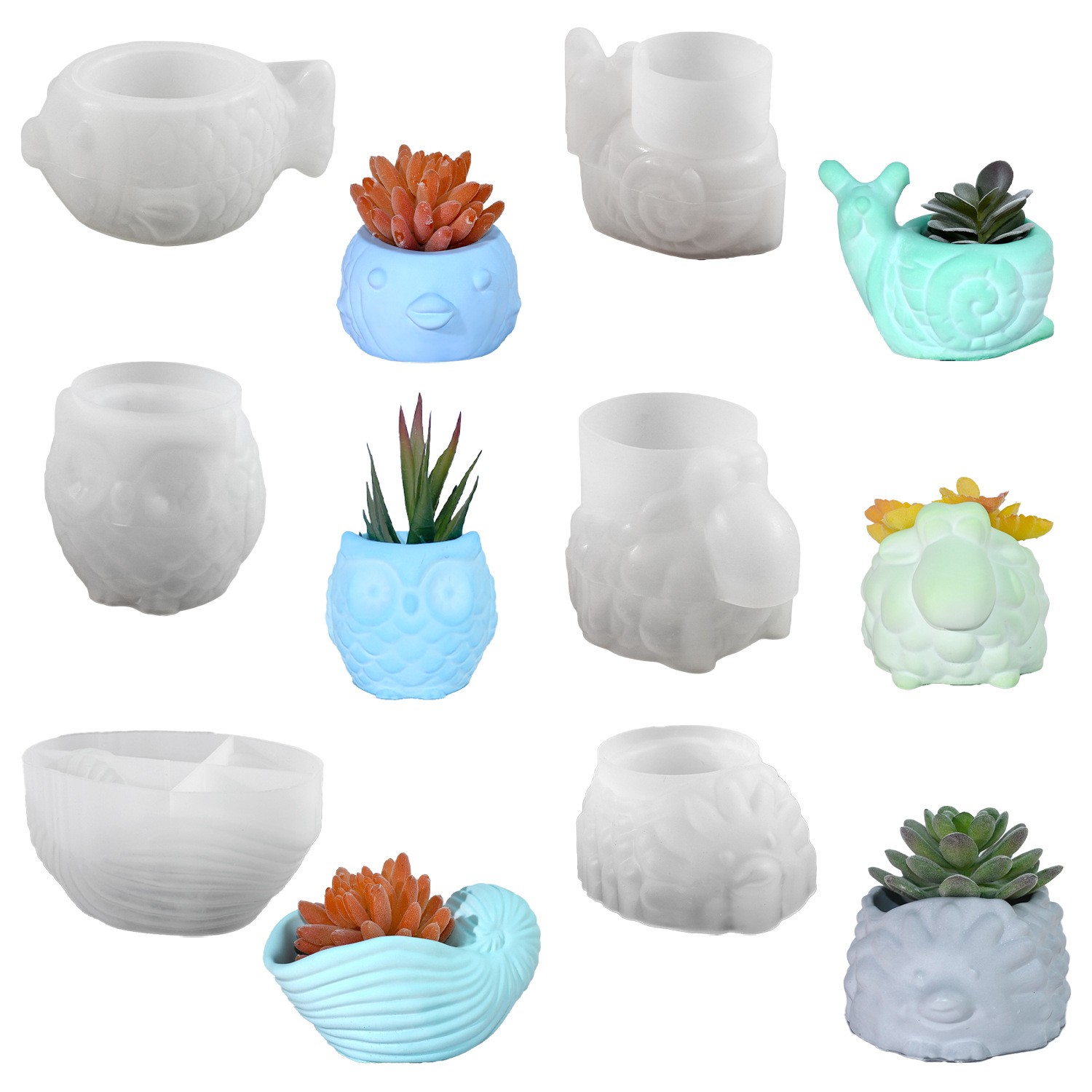 3D Animale Vaso di Fiori Stamp - Succulent Set recensione e prezzo
