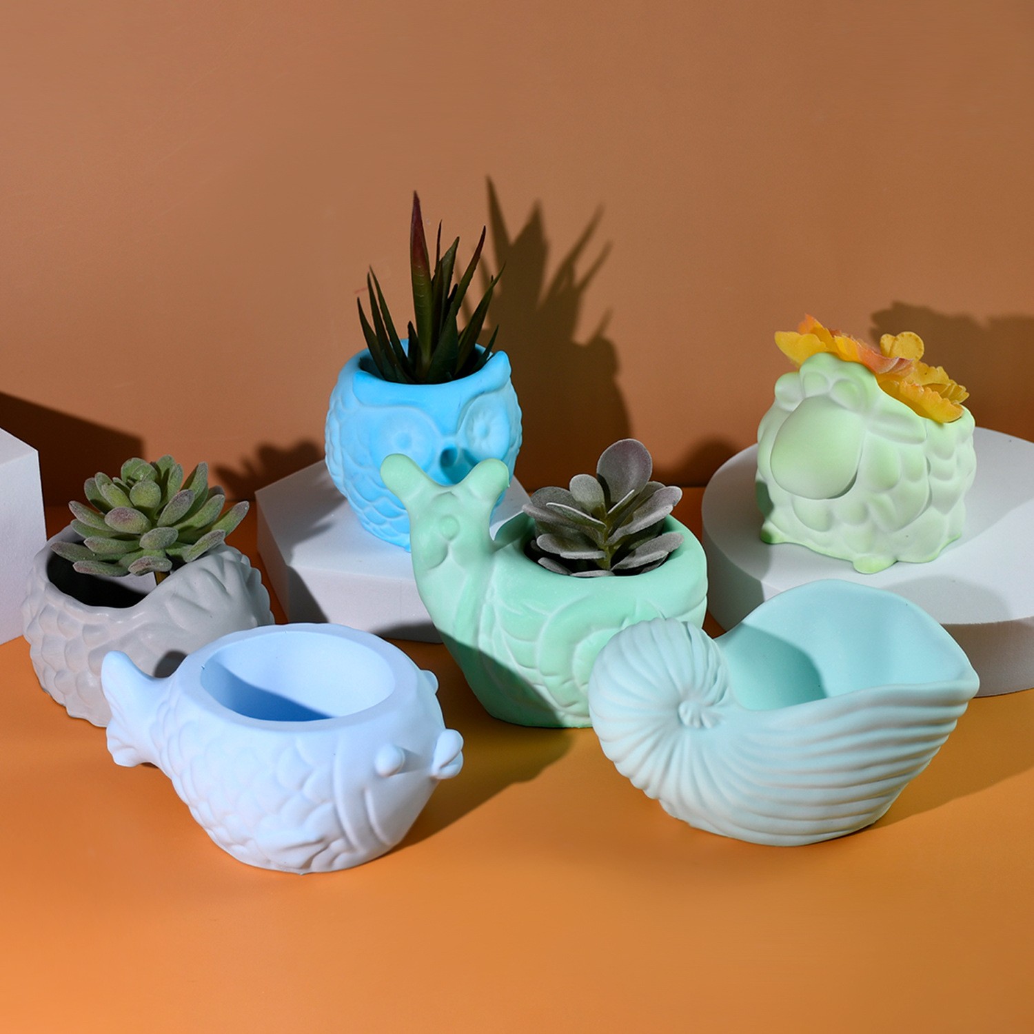 3D Animale Vaso di Fiori Stamp - Succulent Set recensione e prezzo