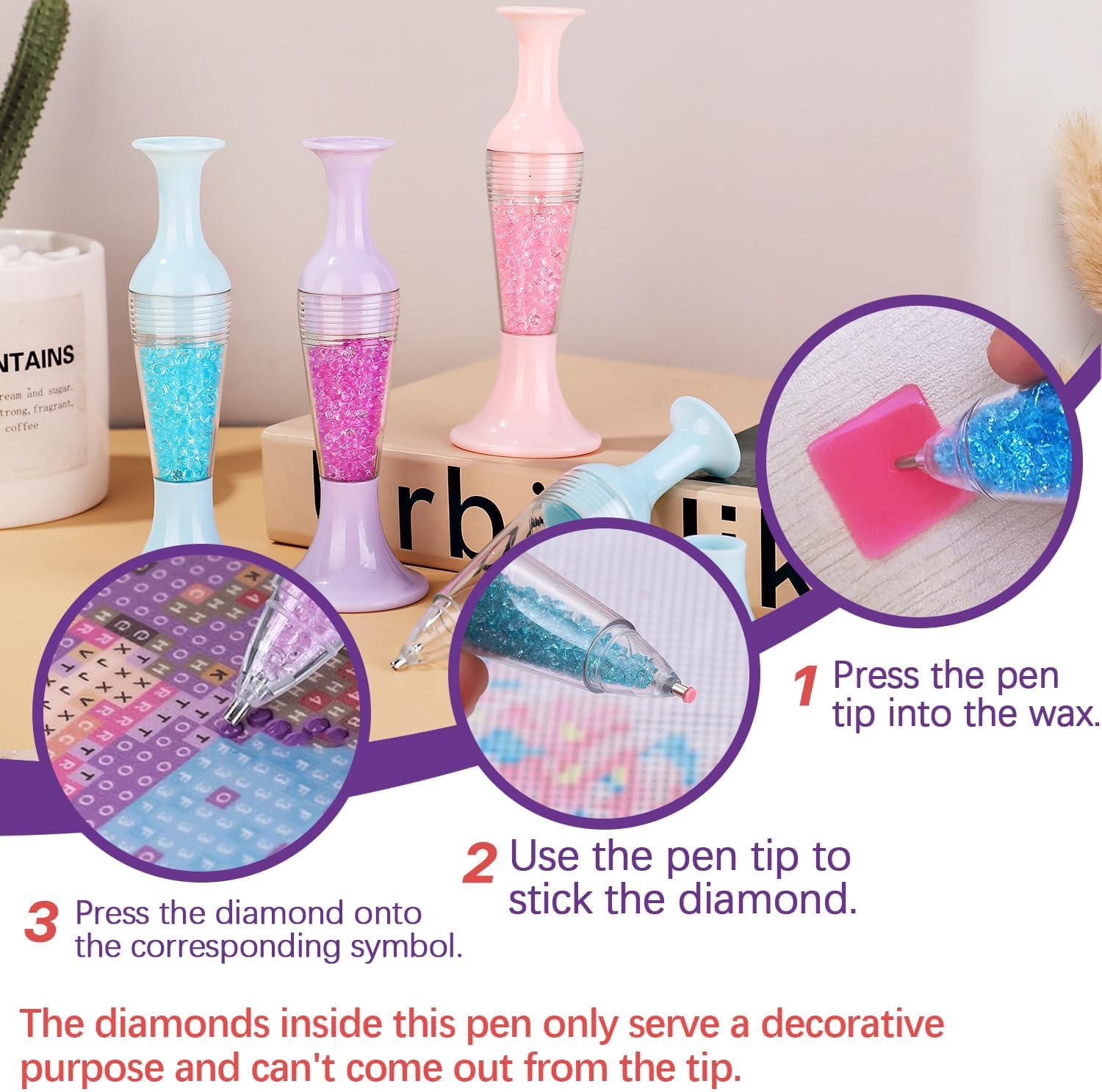 3 Penne per Diamond Art, Strum - Terracotta Pot recensione e prezzo